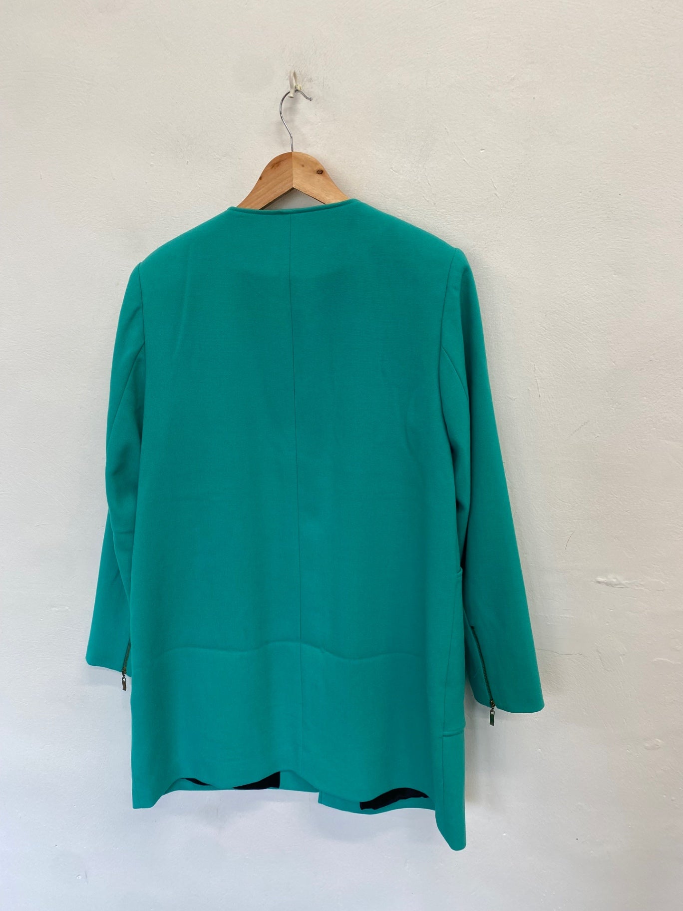Stunning Marks & Spencer Longline jacket UK 16 Turquoise vibrant CW566