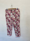 Stunning TU Skinny trousers UK 14 short Pink Floral Print CW566