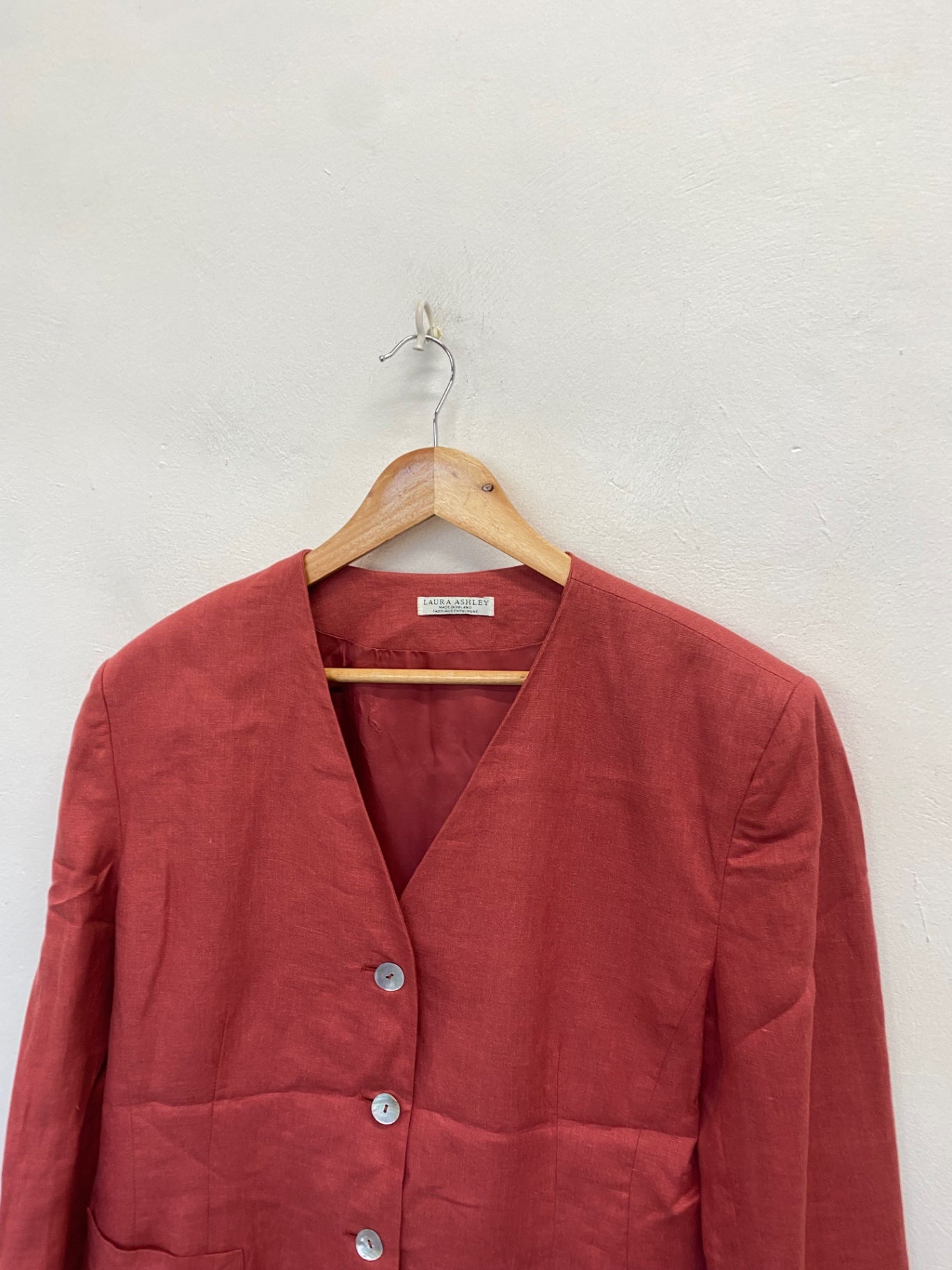 Stunning Laura Ashley linen Blazer UK 16 Coral CW566