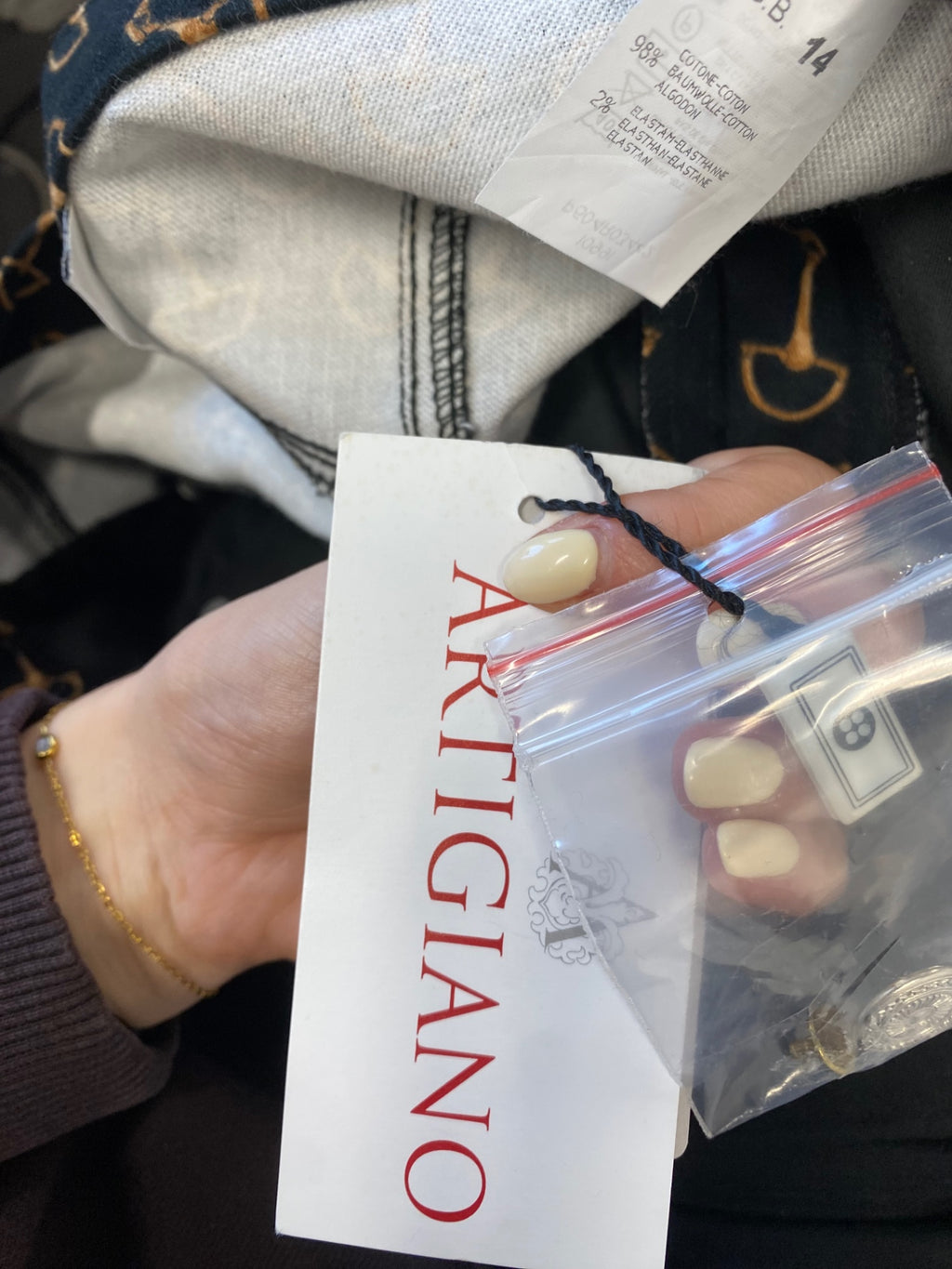 Stunning Artigiano Straight jeans UK 14 Black pattern CW566
