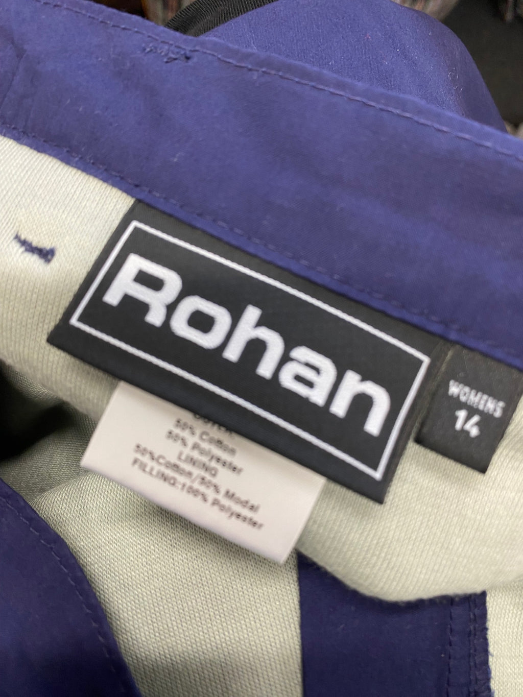 Stunning Rohan winter bags Straight trousers UK 14 Navy Blue CW566