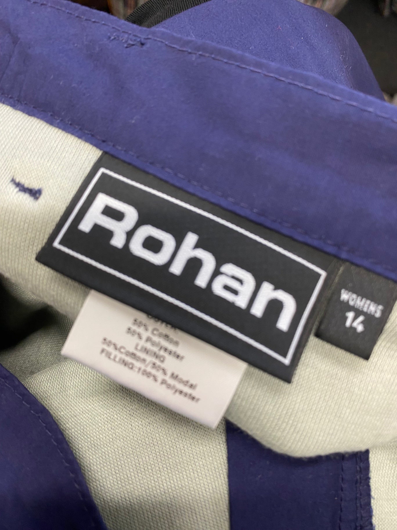 Stunning Rohan winter bags Straight trousers UK 14 Navy Blue CW566