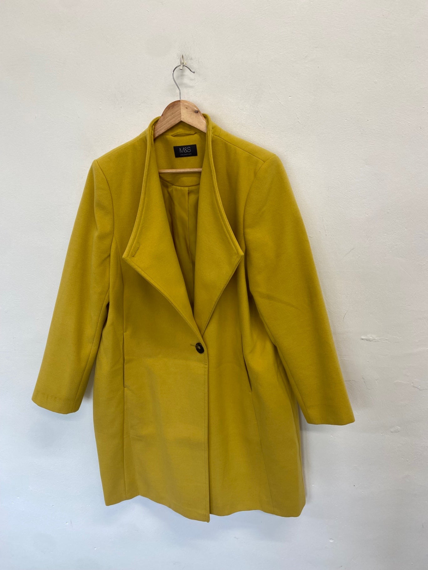Stunning Marks & Spencers Peacoat UK 18 Yellow CW566