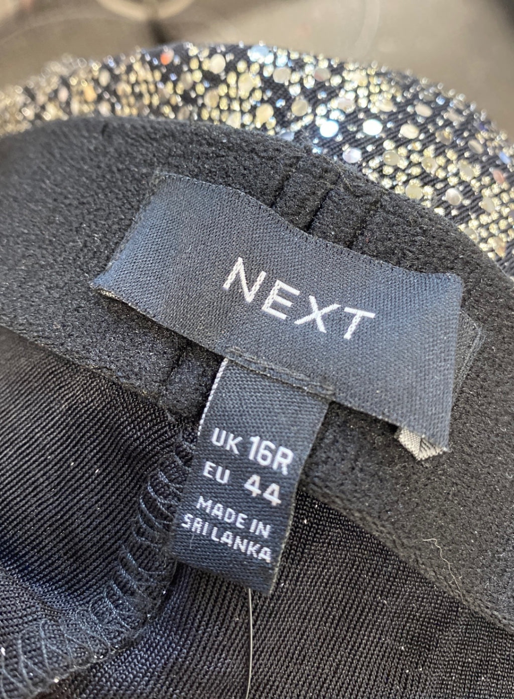Stunning Next Leggings UK 16 Black and Silver animal print CW566
