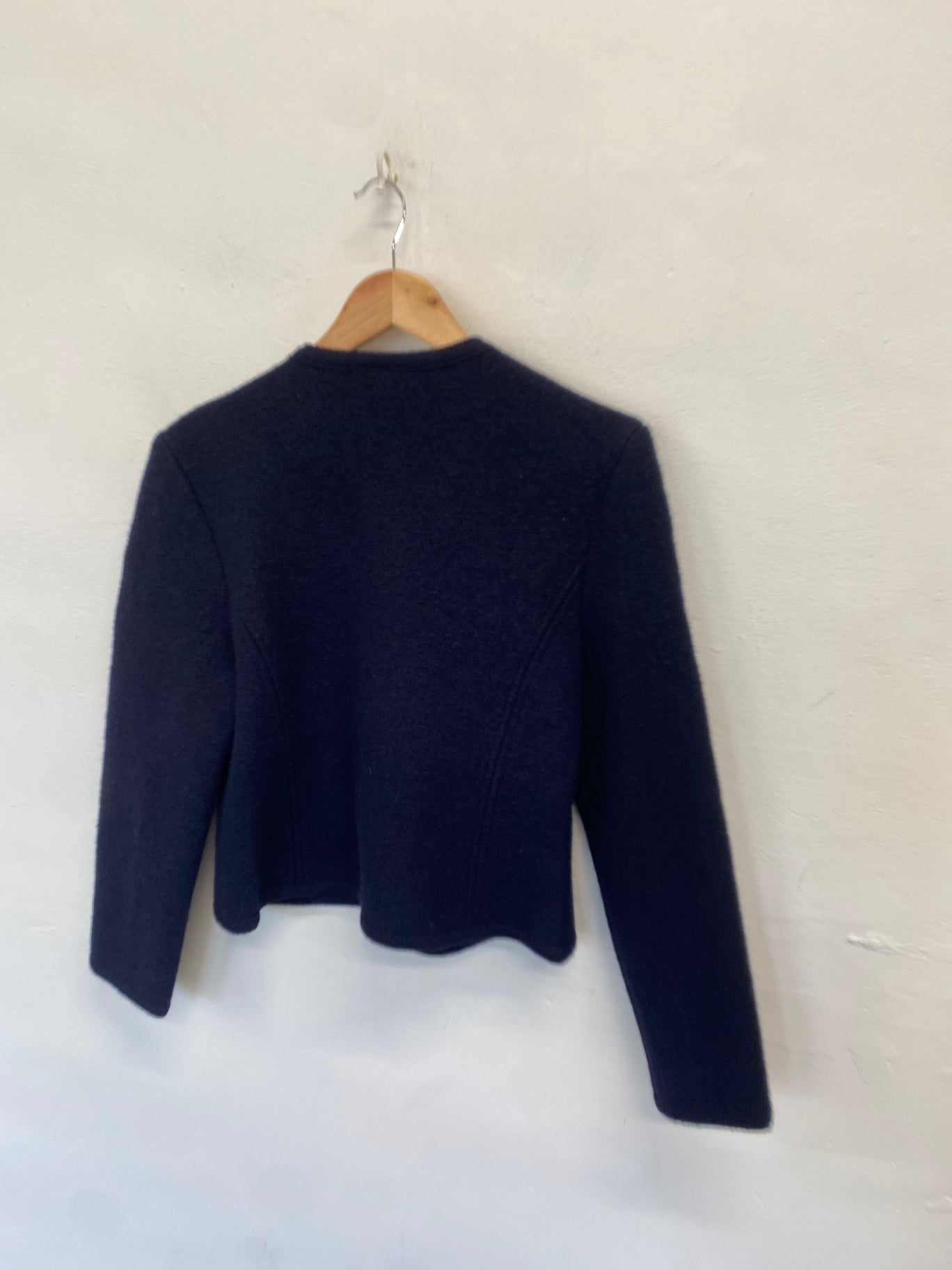Stunning Marion Donaldson wool Jacket Uk 10 Navy blue CW566