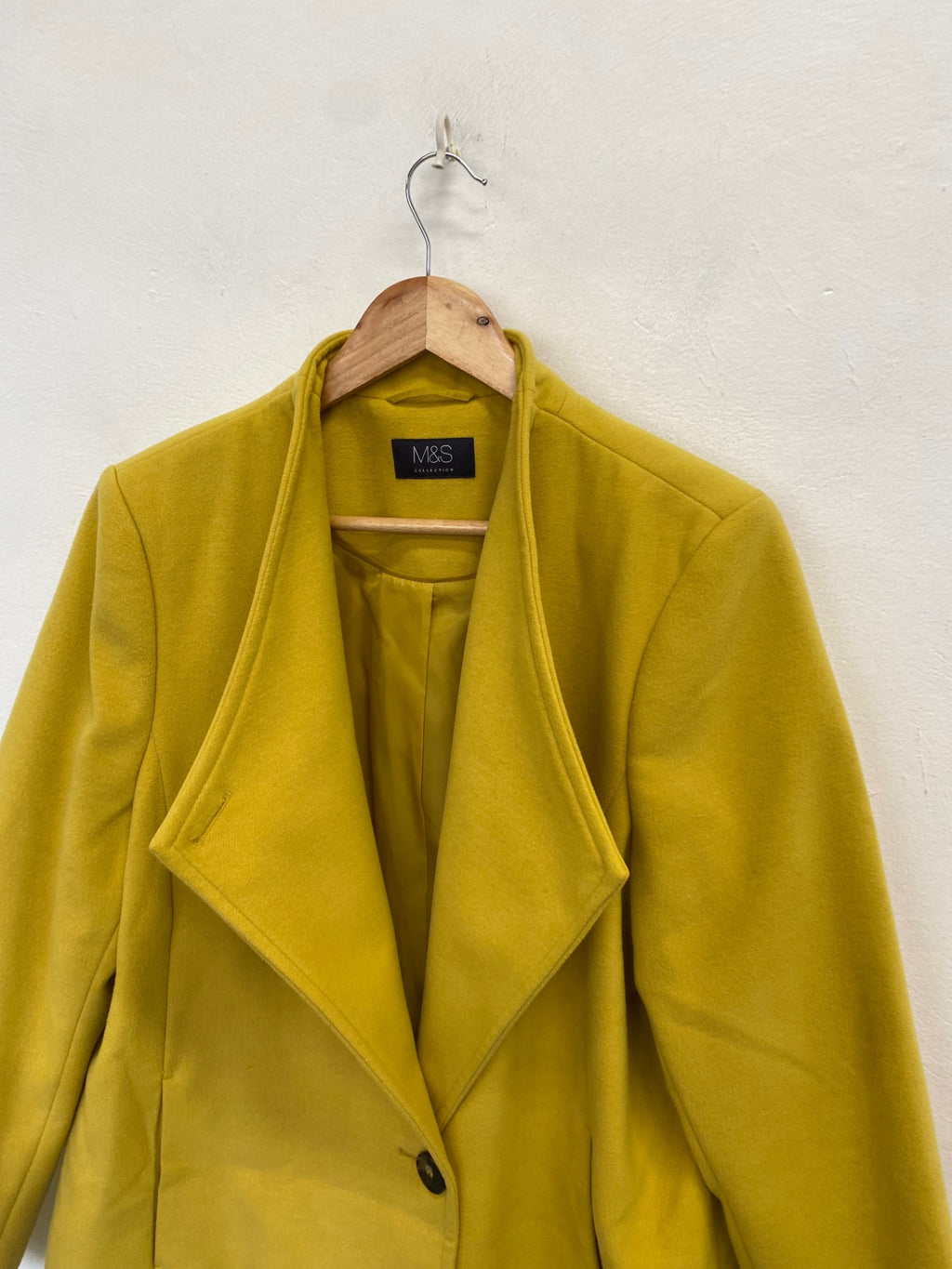 Stunning Marks & Spencers Peacoat UK 18 Yellow CW566