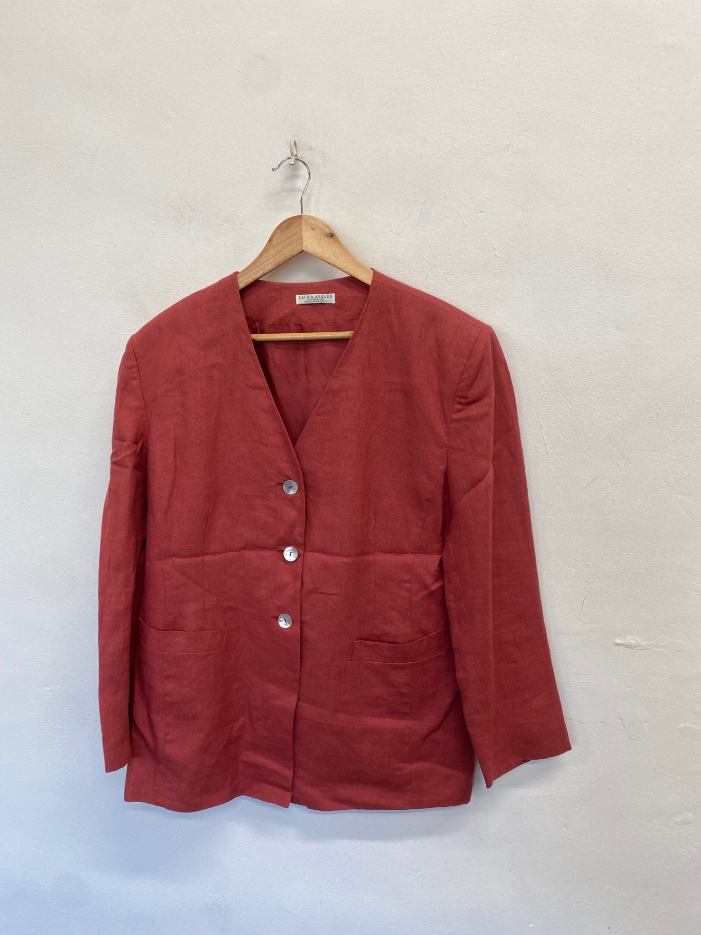 Stunning Laura Ashley linen Blazer UK 16 Coral CW566