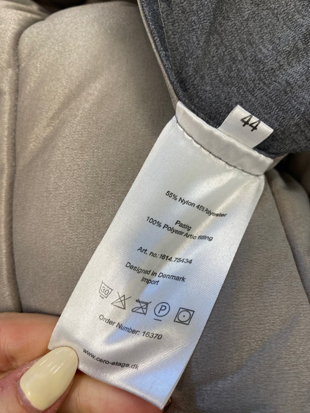Stunning Etage Puffer Jacket UK 16 Grey danish CW566