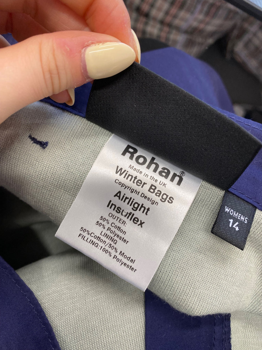 Stunning Rohan winter bags Straight trousers UK 14 Navy Blue CW566