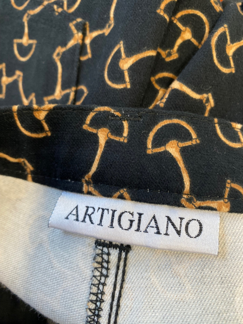 Stunning Artigiano Straight jeans UK 14 Black pattern CW566