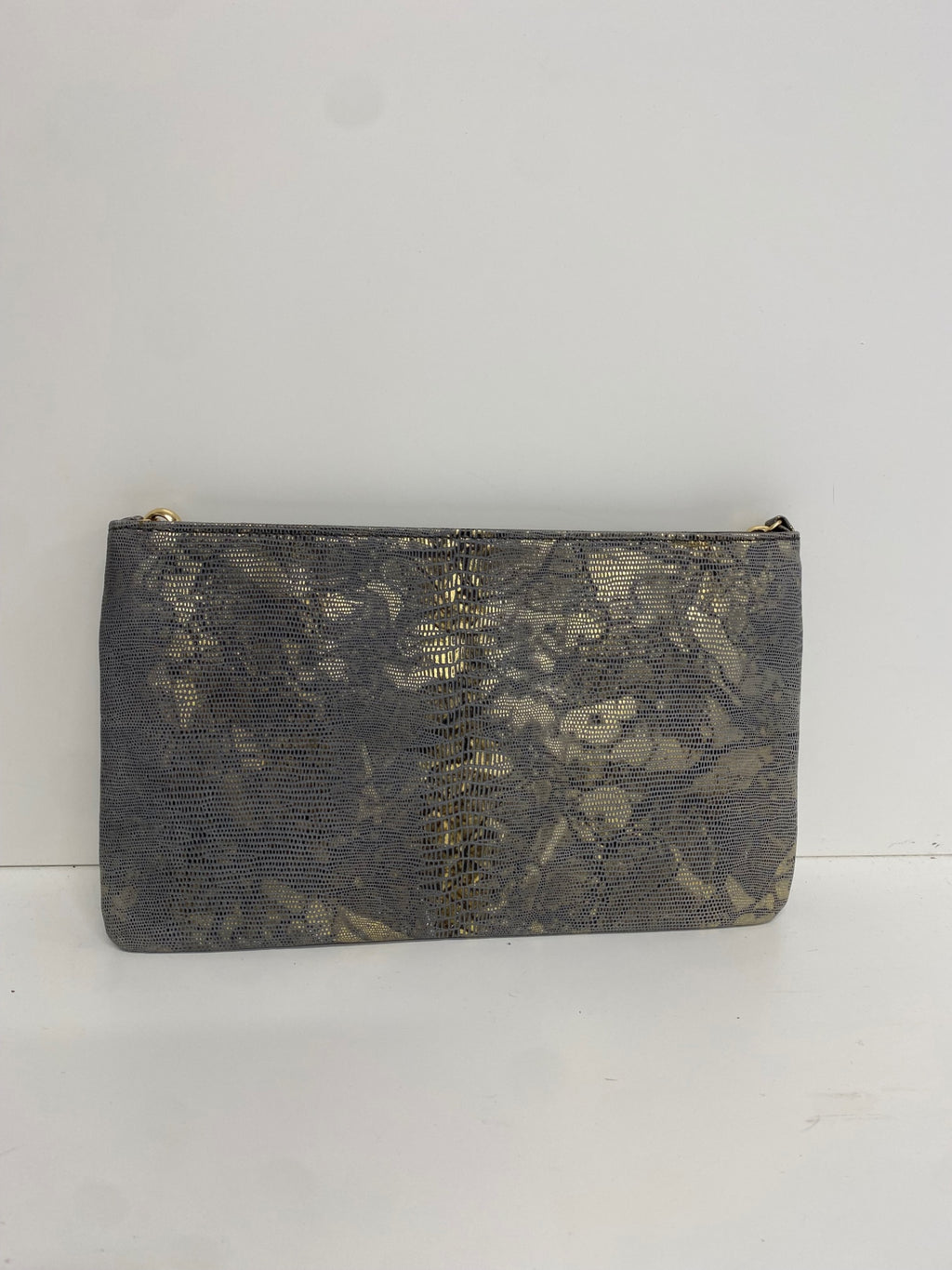 Stunning Paola De Lungo chain Clutch Bag One size Gold Black lace CW566