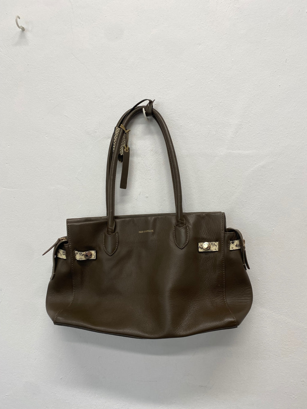 Stunning Paul Costelloe leather Tote Bag One size Brown CW566