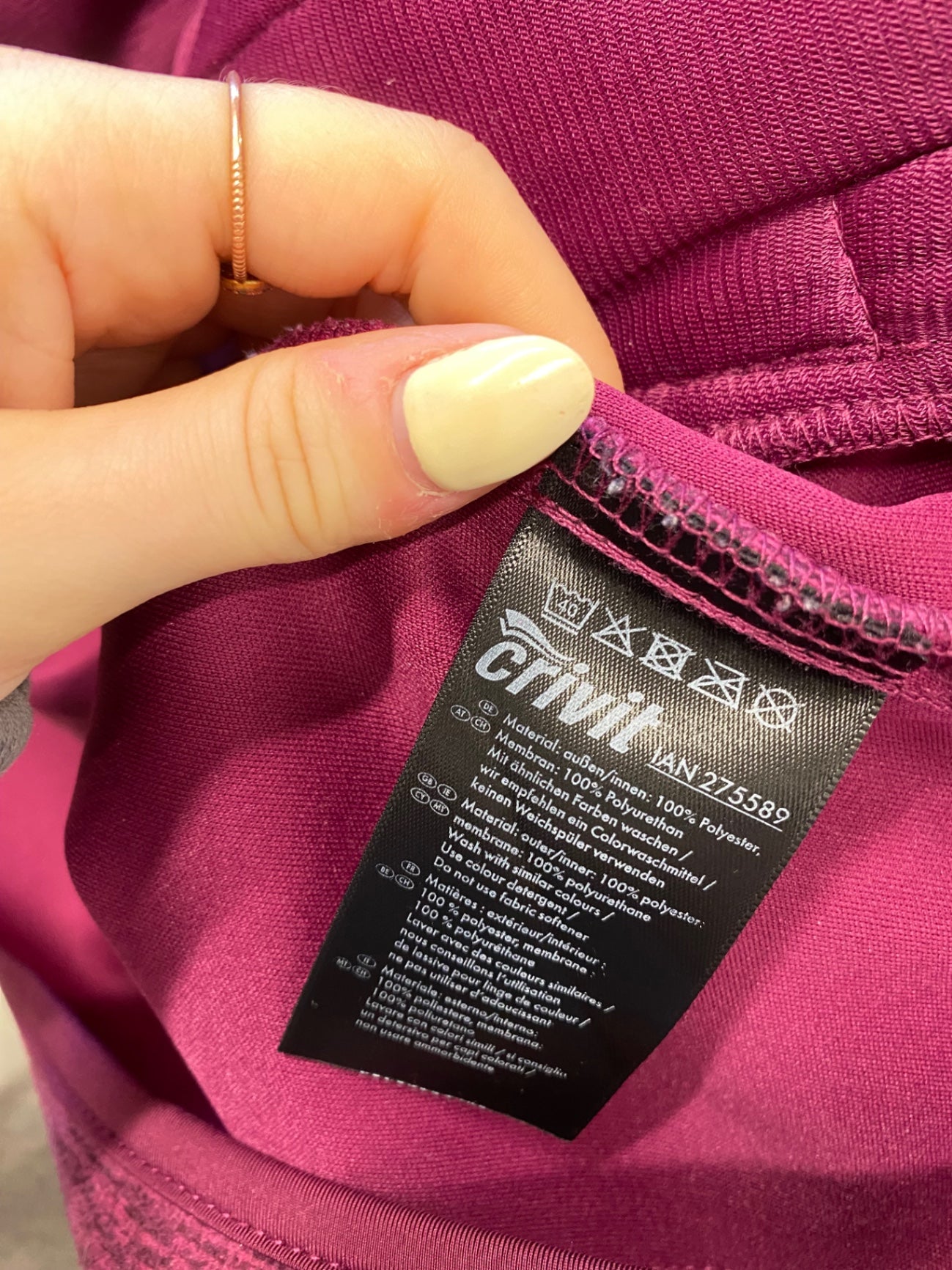 Stunning Crivit active Zip Thru Jacket UK 12-14 Purple CW566