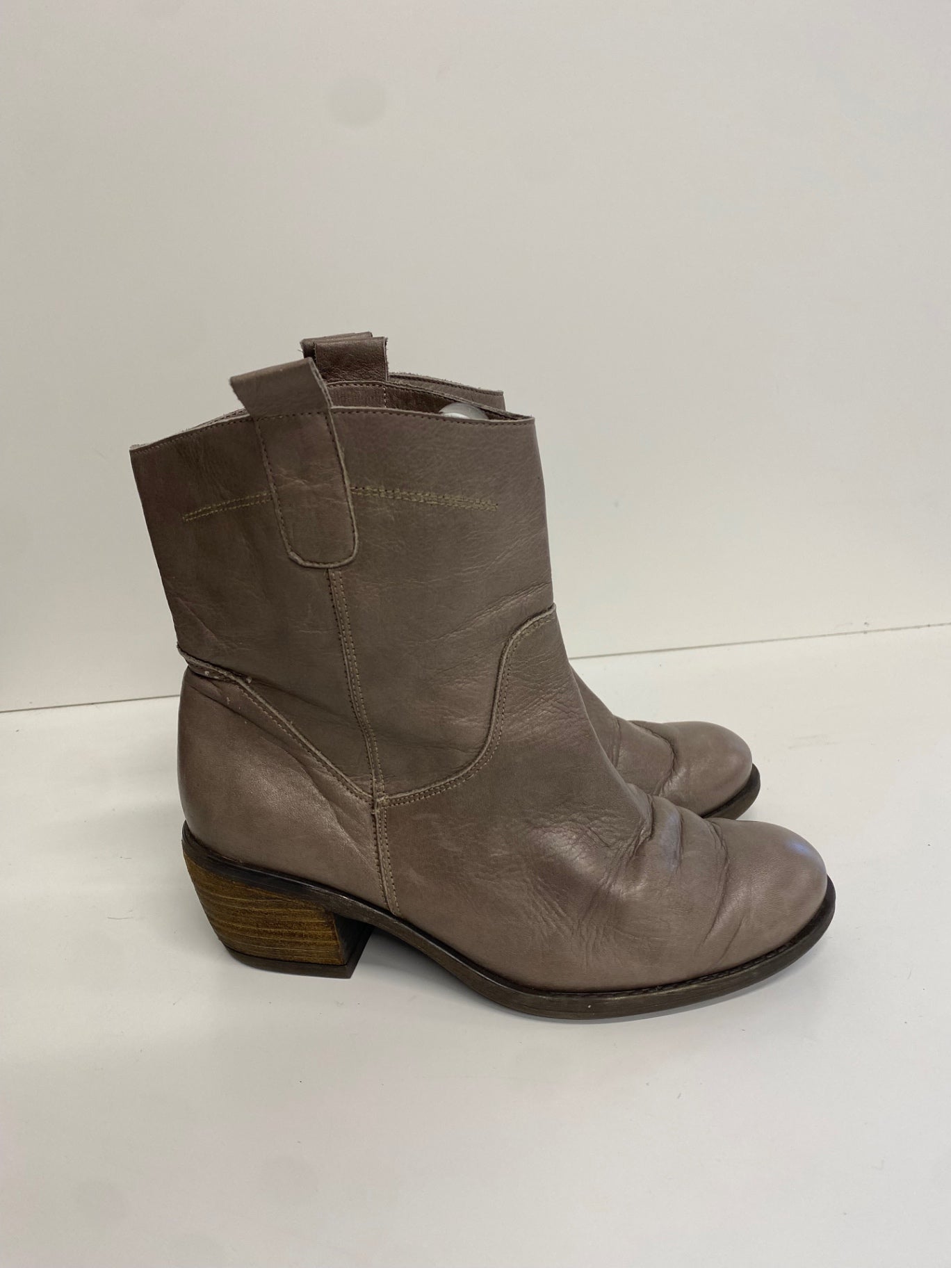 Stunning Paula urban boho leather Cowboy Boots UK 5 Grey CW566
