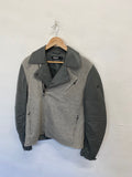 Stunning DKNY leather Biker Jacket UK 10-12 Grey CW566