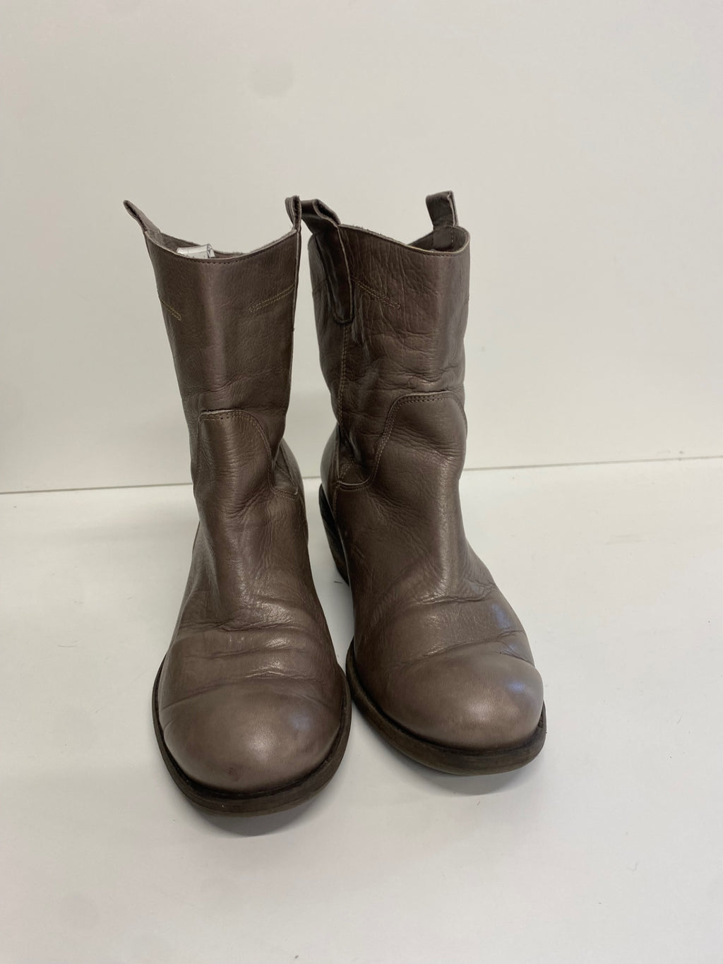 Stunning Paula urban boho leather Cowboy Boots UK 5 Grey CW566