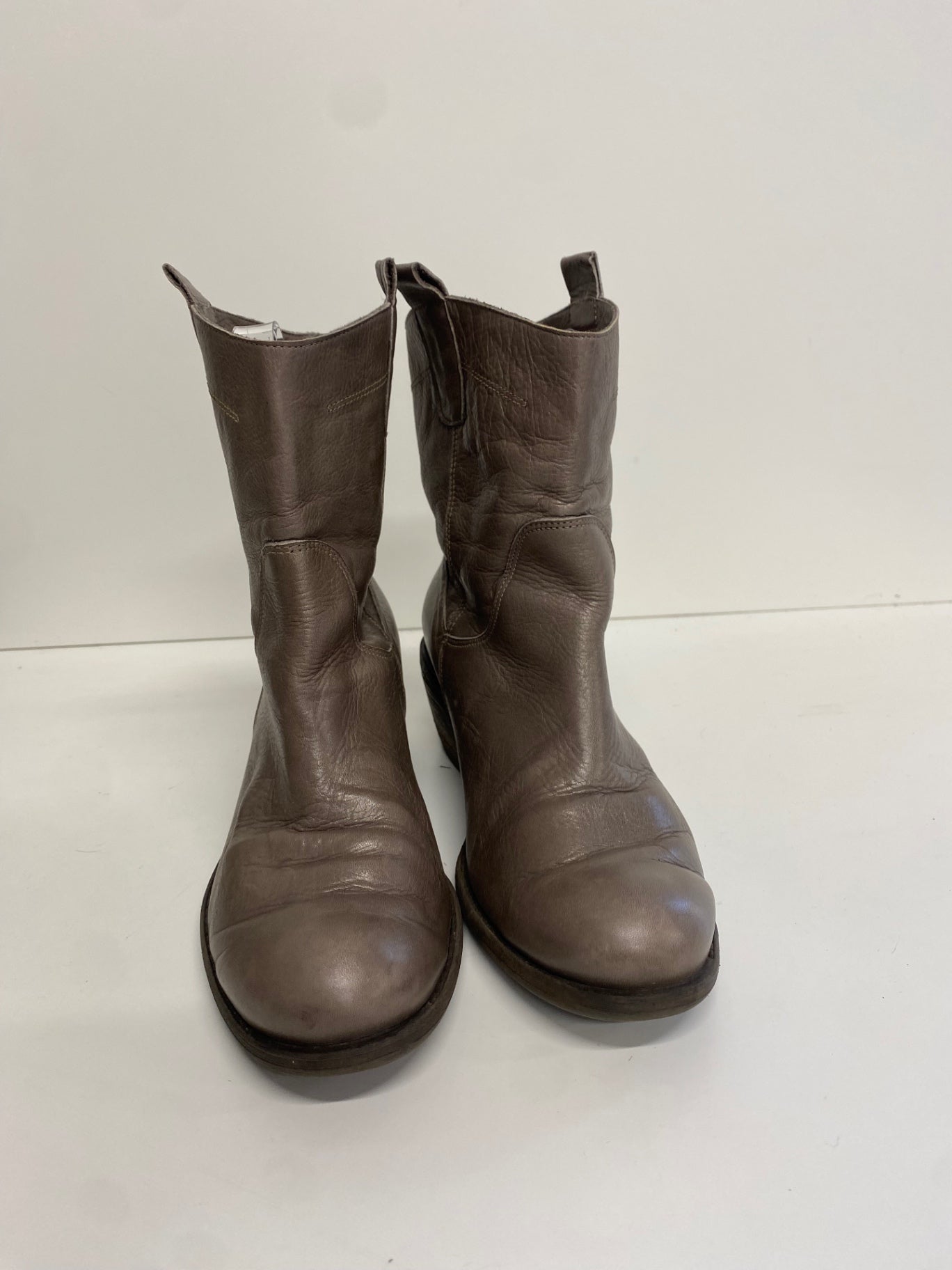 Stunning Paula urban boho leather Cowboy Boots UK 5 Grey CW566