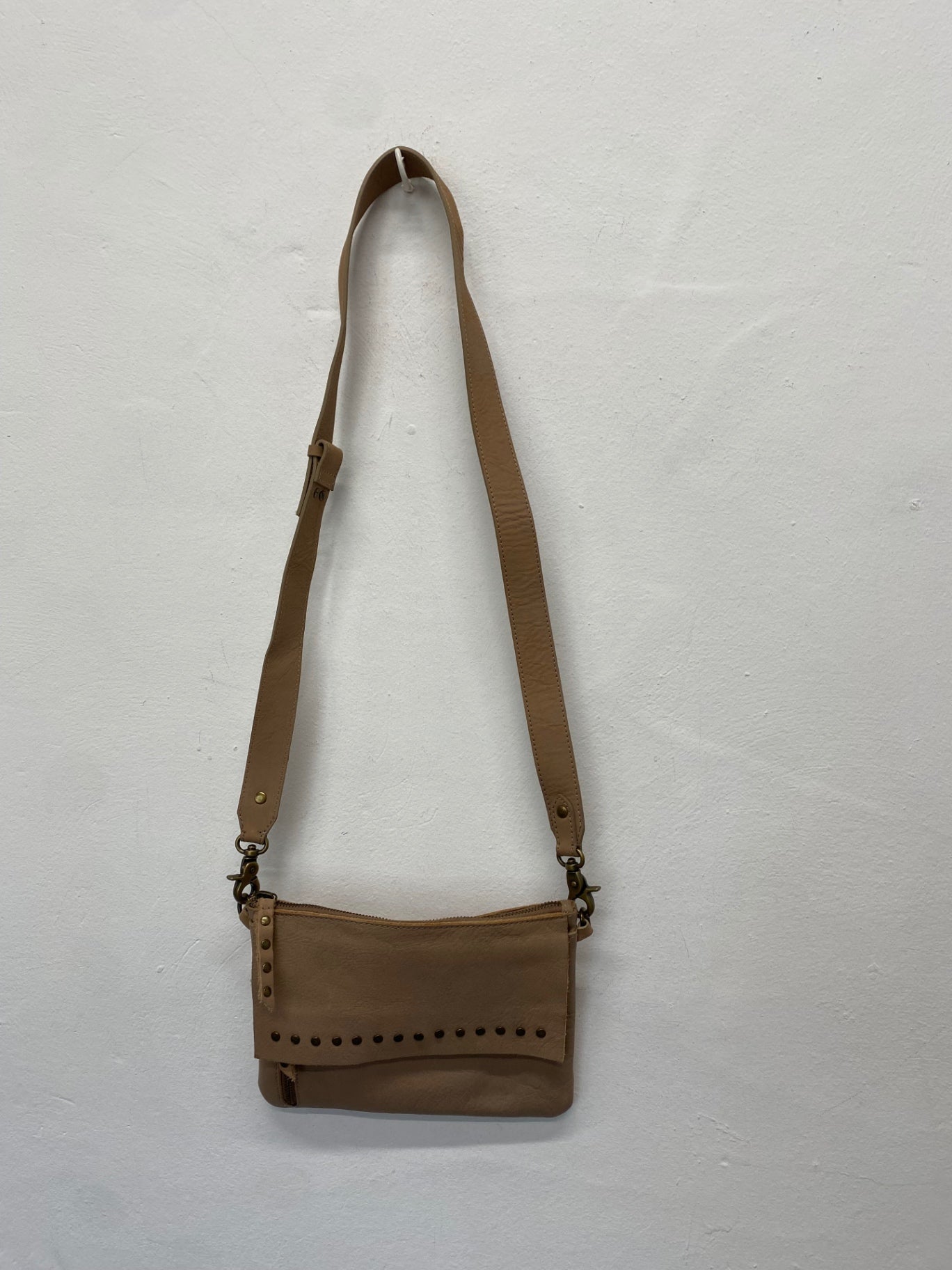 Stunning Next Shoulder Bag leather studded One size Beige CW566