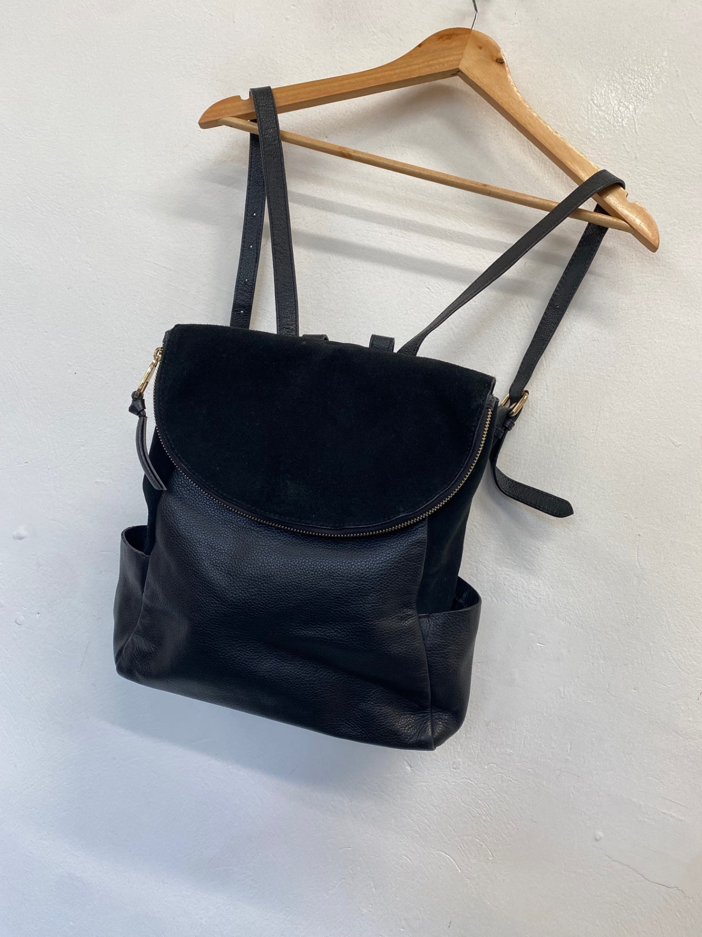 Stunning Accessorize leather Backpack One size Black CW566