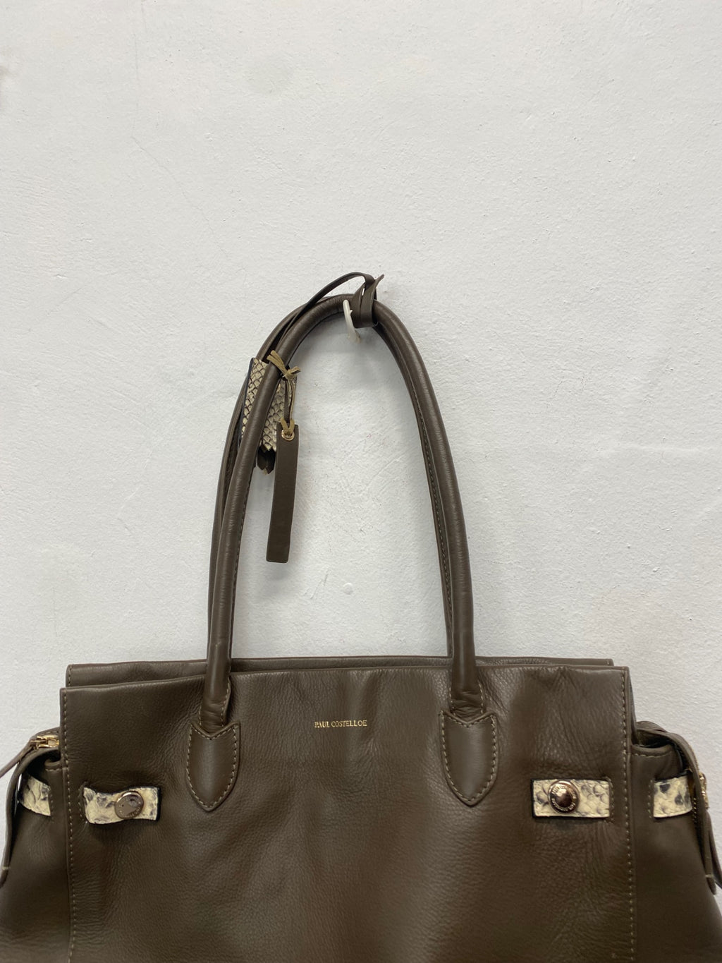 Stunning Paul Costelloe leather Tote Bag One size Brown CW566