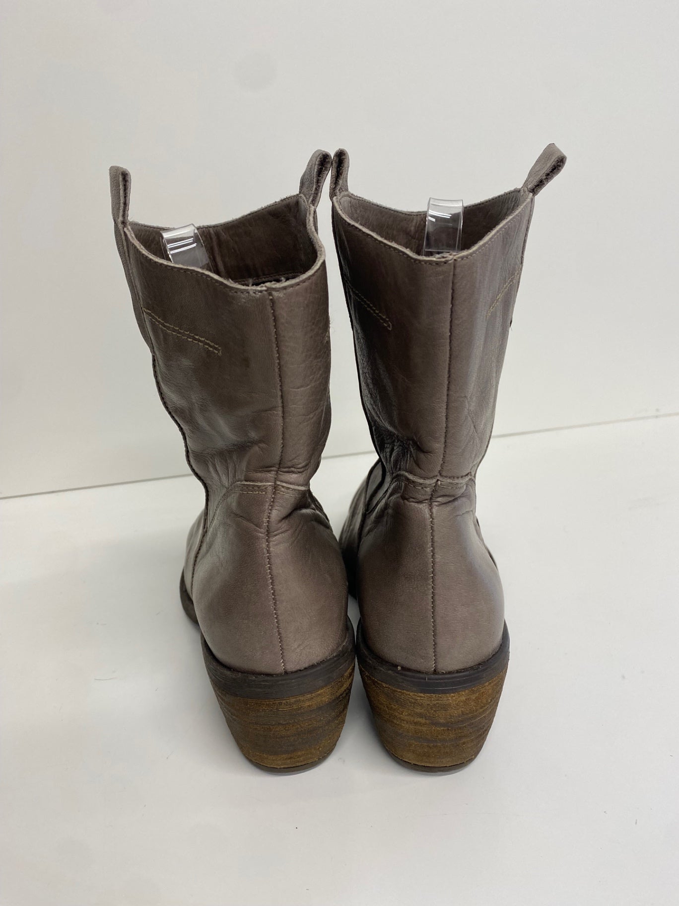 Stunning Paula urban boho leather Cowboy Boots UK 5 Grey CW566