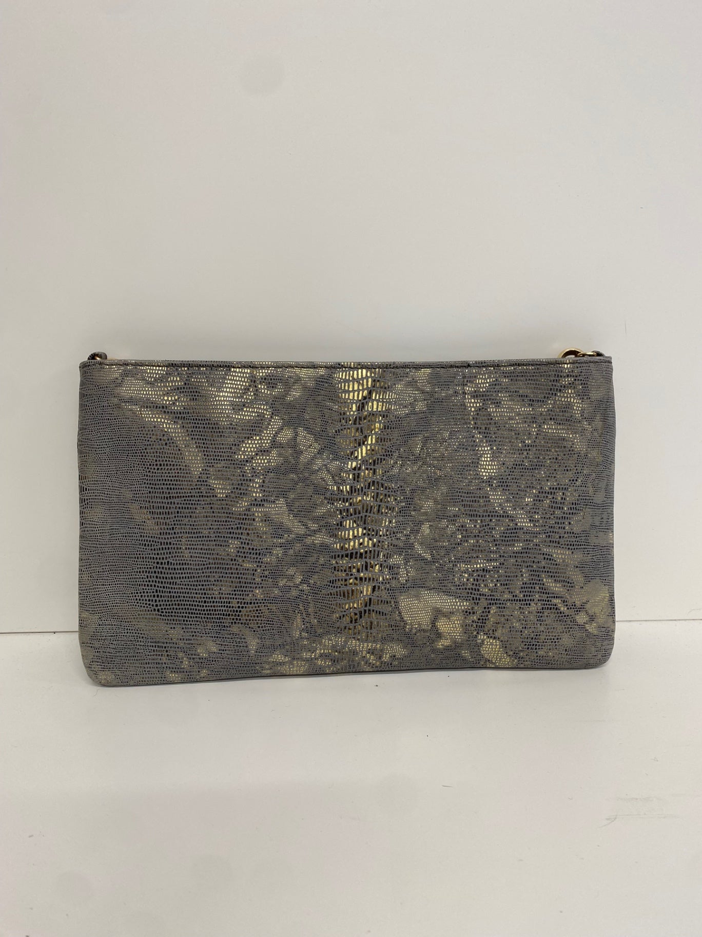 Stunning Paola De Lungo chain Clutch Bag One size Gold Black lace CW566