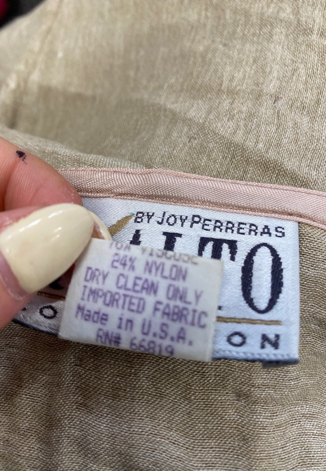 Stunning Joy perreras rialto Blouse Hooded Uk 10 Beige CW566