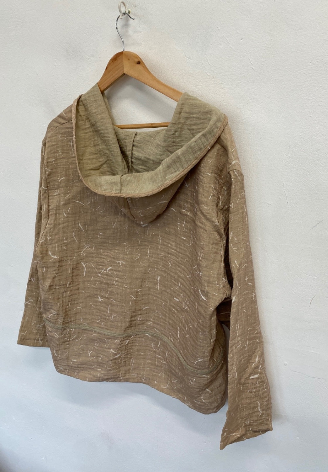 Stunning Joy perreras rialto Blouse Hooded Uk 10 Beige CW566