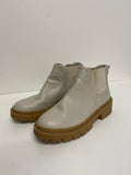 Stunning M&S chunky wide fit Ankle Boots UK 5.5 Ecru CW566
