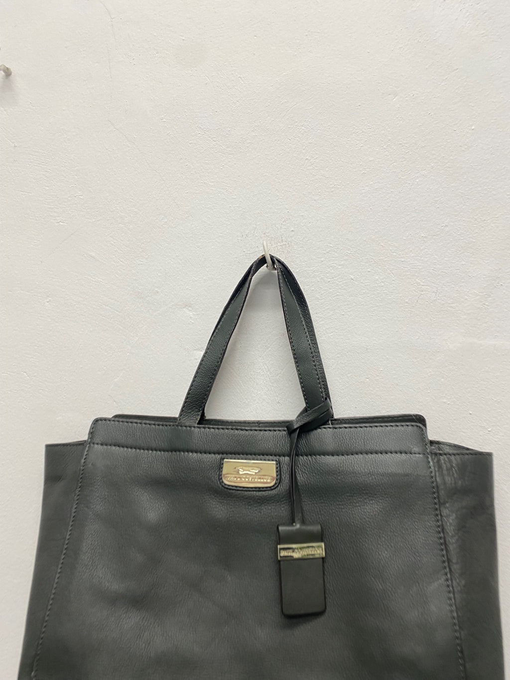Stunning Paul costelloe leather Tote Bag One size Khaki CW566