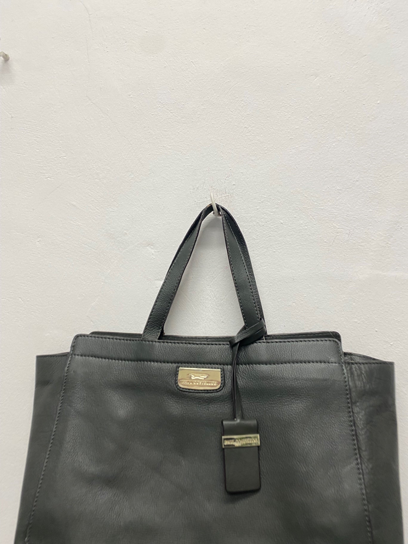 Stunning Paul costelloe leather Tote Bag One size Khaki CW566