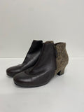 Stunning Hotter leather Ankle Boots UK 5.5 Beige and Brown CW566