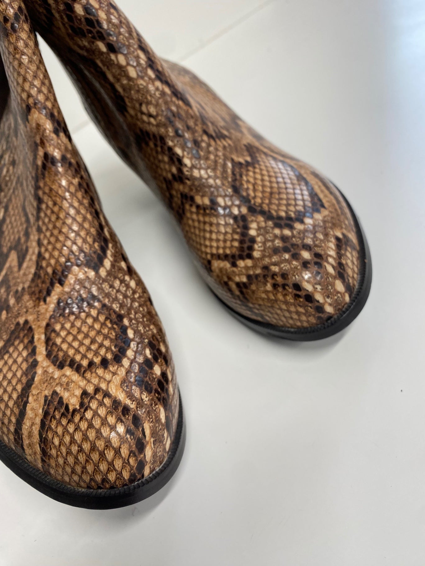 Stunning Autograph Ankle Boots leather UK 5 Brown snakeprint CW566