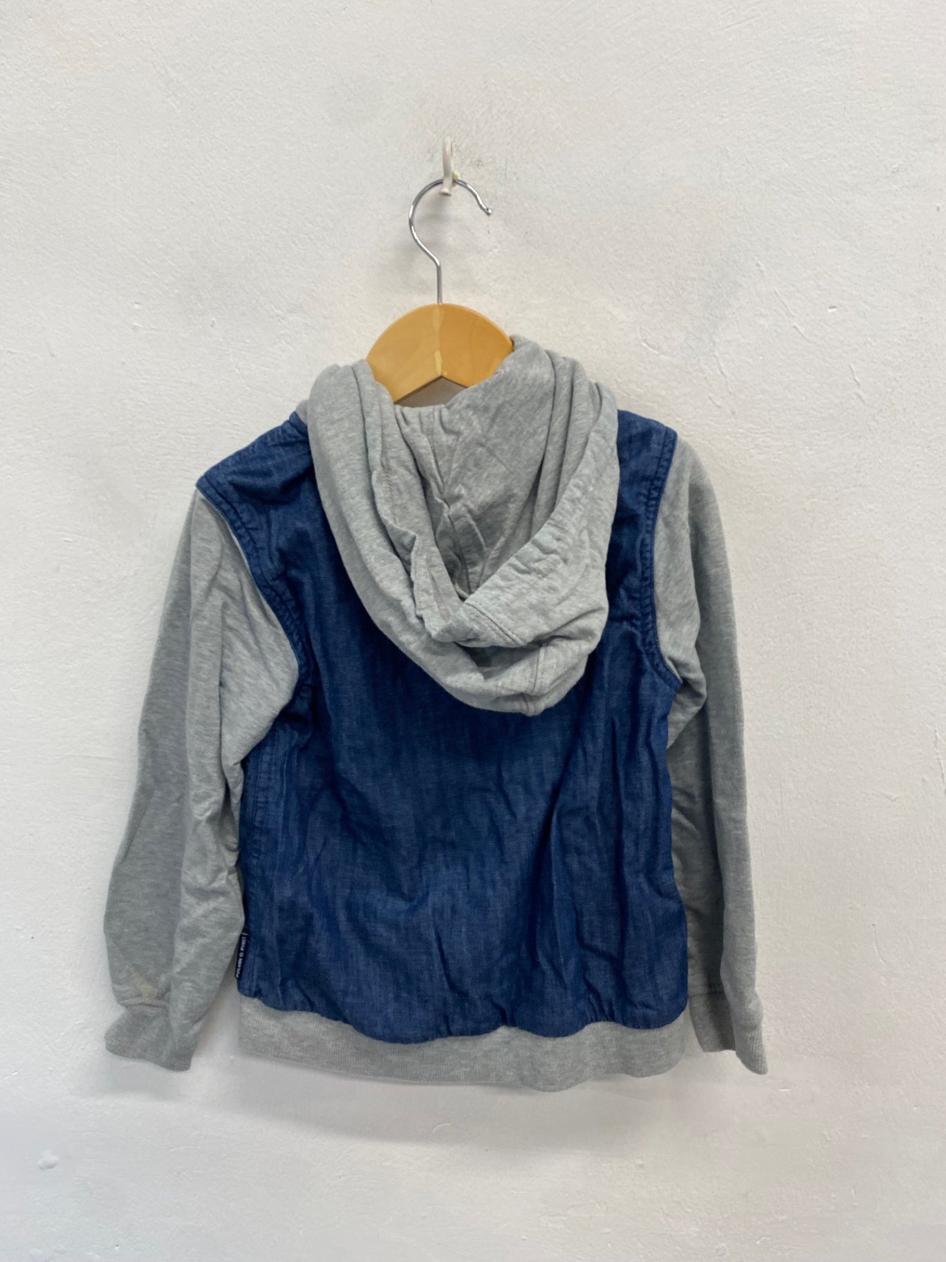 Fabulous kids Polarn O. Pyret Zip Thru Jacket Age 5-6 Grey and Blue SJ567