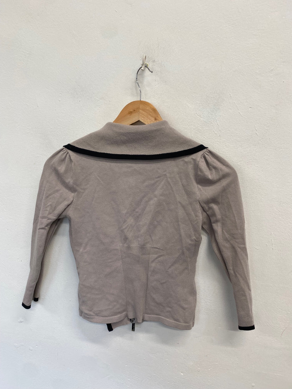 Stunning Karen millen Cardigan Uk 8 Grey black knit SJ567