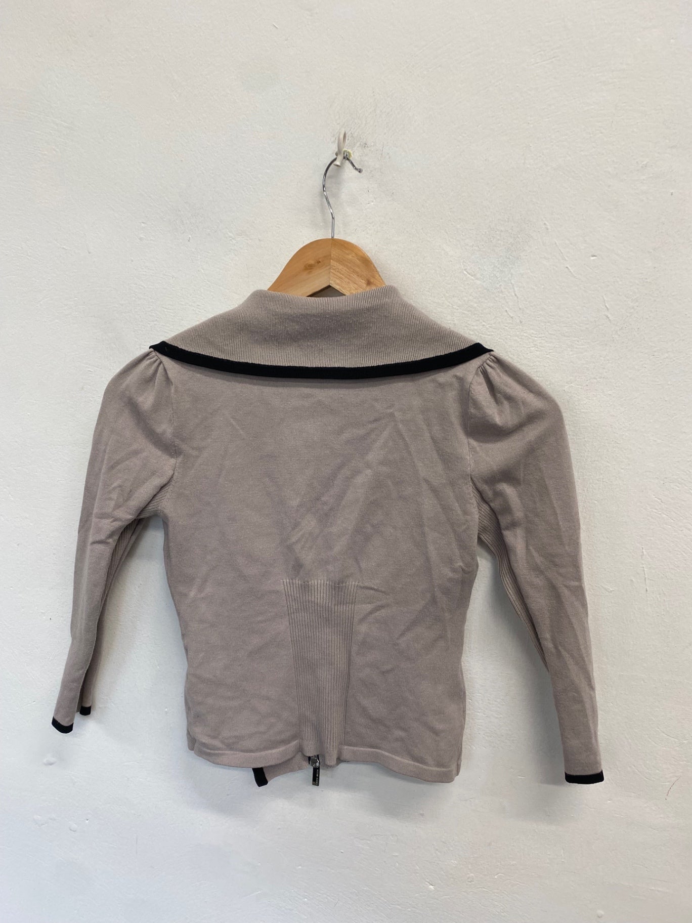 Stunning Karen millen Cardigan Uk 8 Grey black knit SJ567