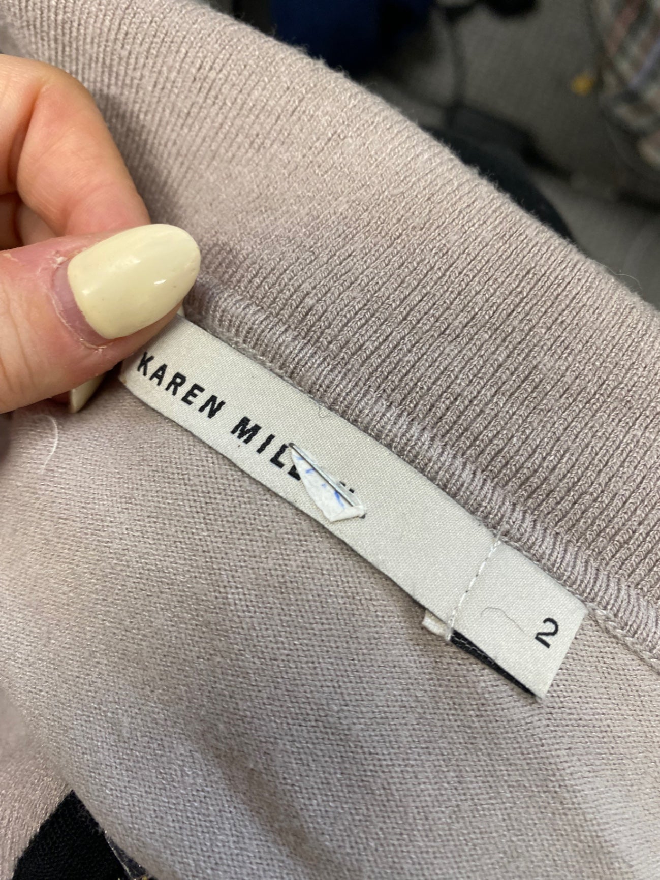 Stunning Karen millen Cardigan Uk 8 Grey black knit SJ567