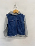 Fabulous kids Polarn O. Pyret Zip Thru Jacket Age 5-6 Grey and Blue SJ567