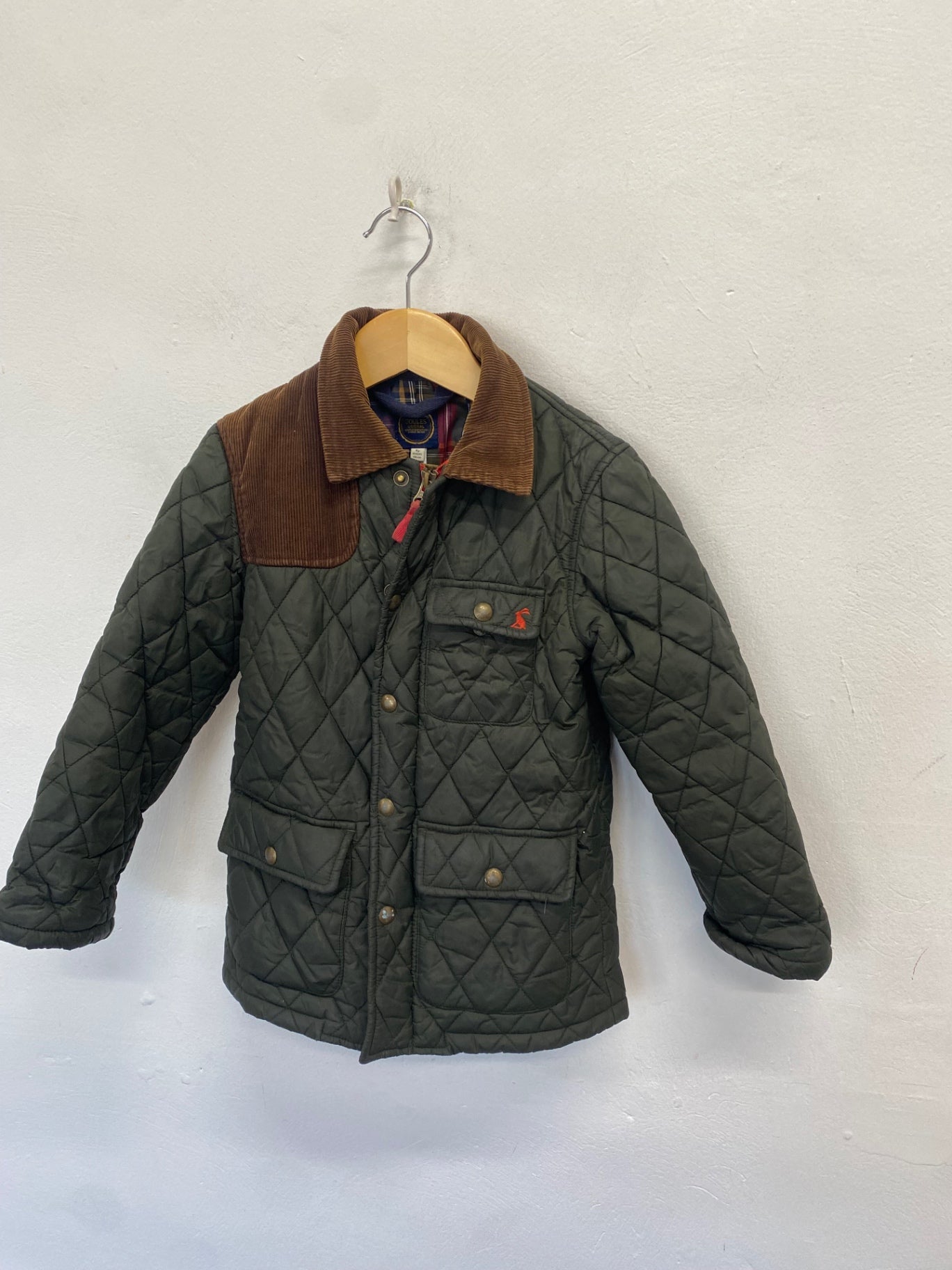 Stunning kids Joules Milford Quilted jacket 6yrs Khaki SJ567