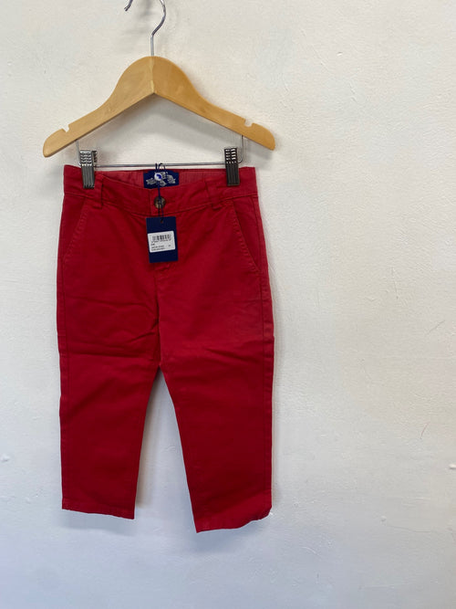 Classic boys Thomas Brown Chino Trousers Age 3 Red SJ567