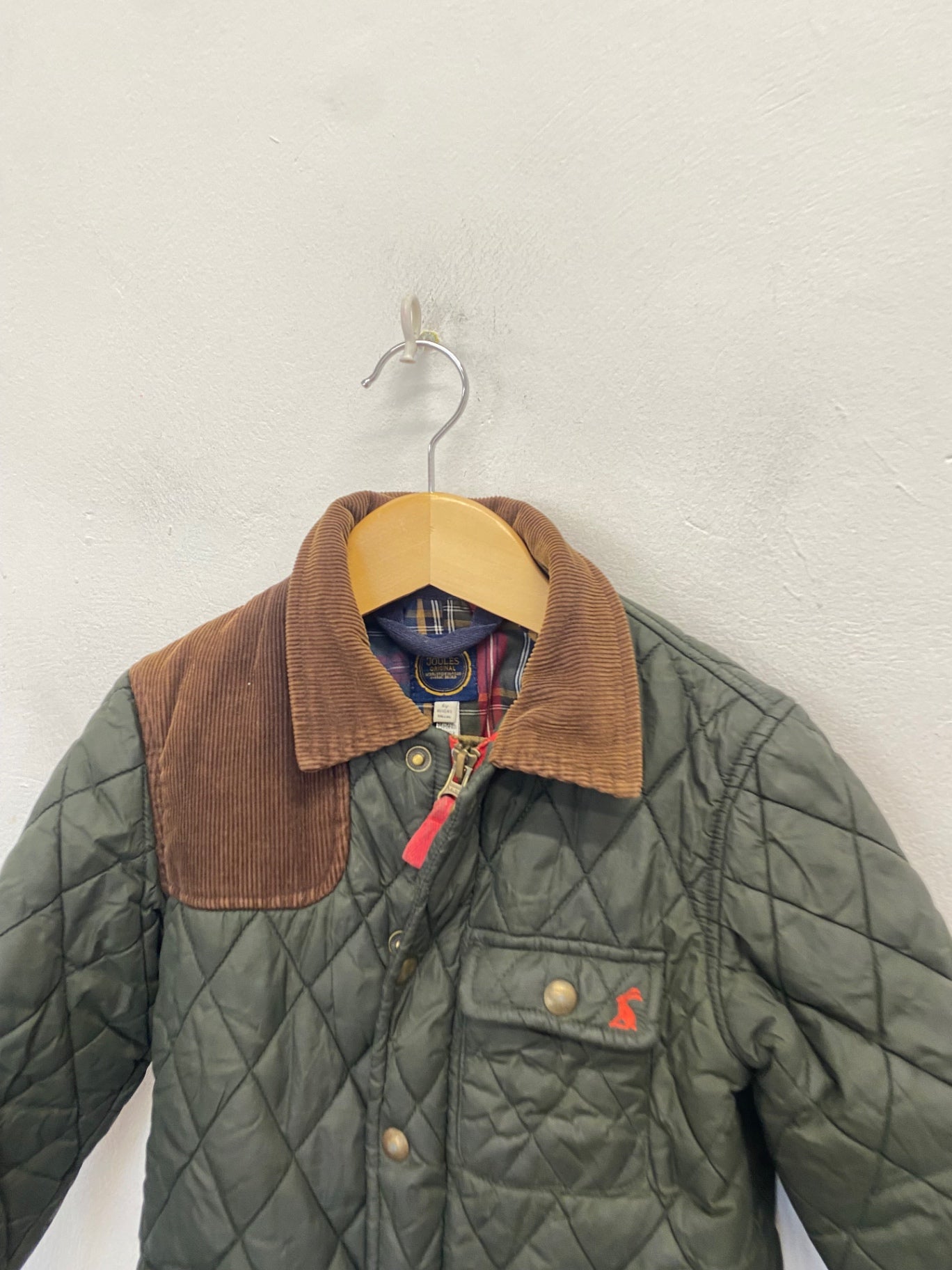 Stunning kids Joules Milford Quilted jacket 6yrs Khaki SJ567