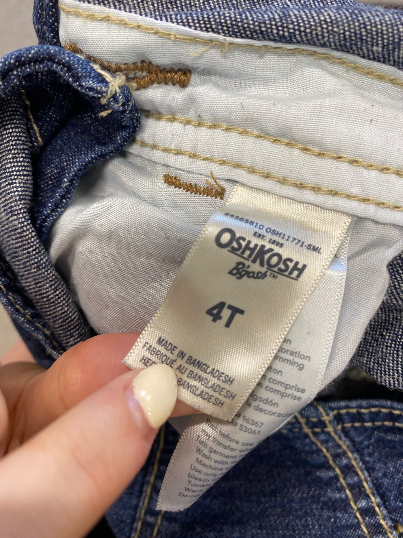 Classic kids OshKosh Dungarees Age 4 Blue denim SJ567