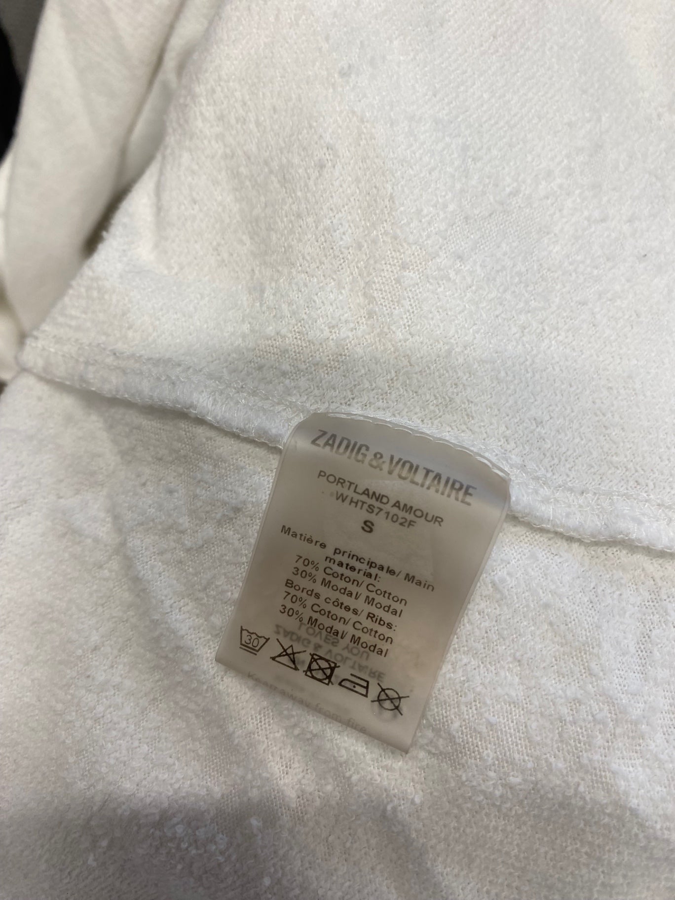 Stunning Zadig & Voltaire T-Shirt UK 8 White printed SD553