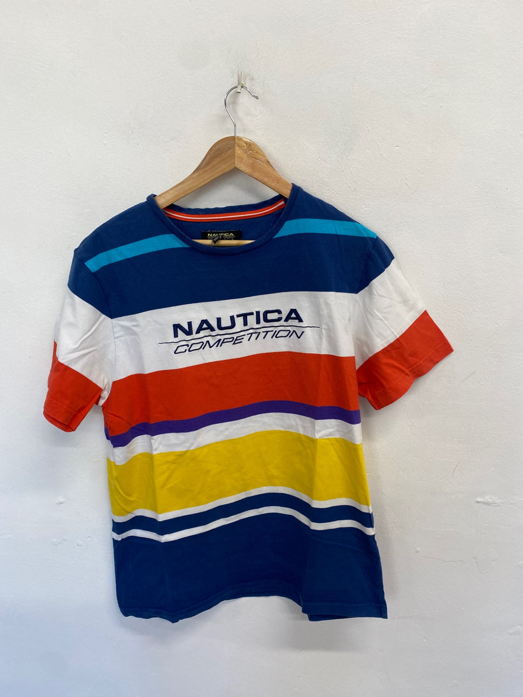 Classic Nautica T-Shirt UK L Multicolor striped GL568