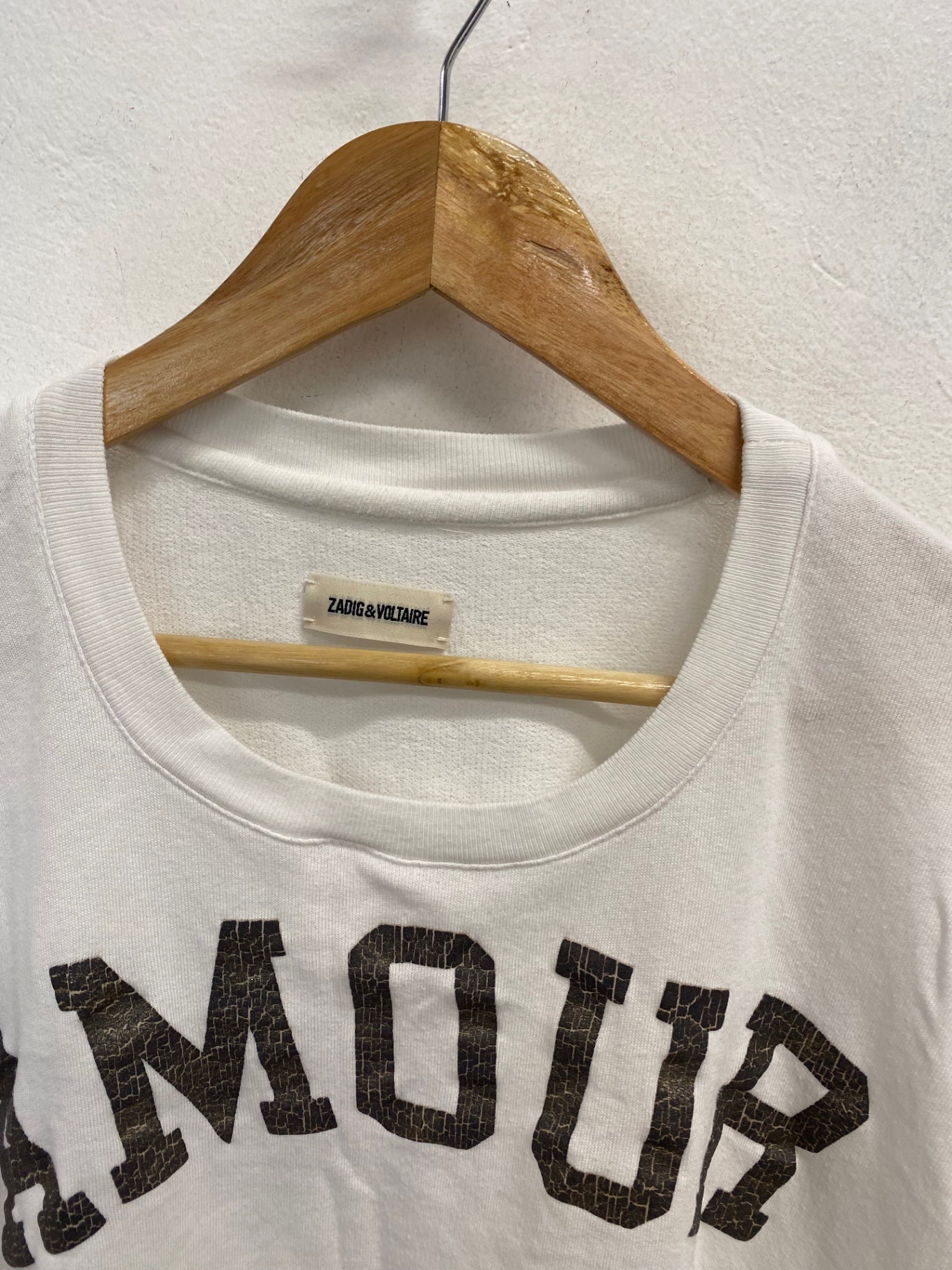 Stunning Zadig & Voltaire T-Shirt UK 8 White printed SD553