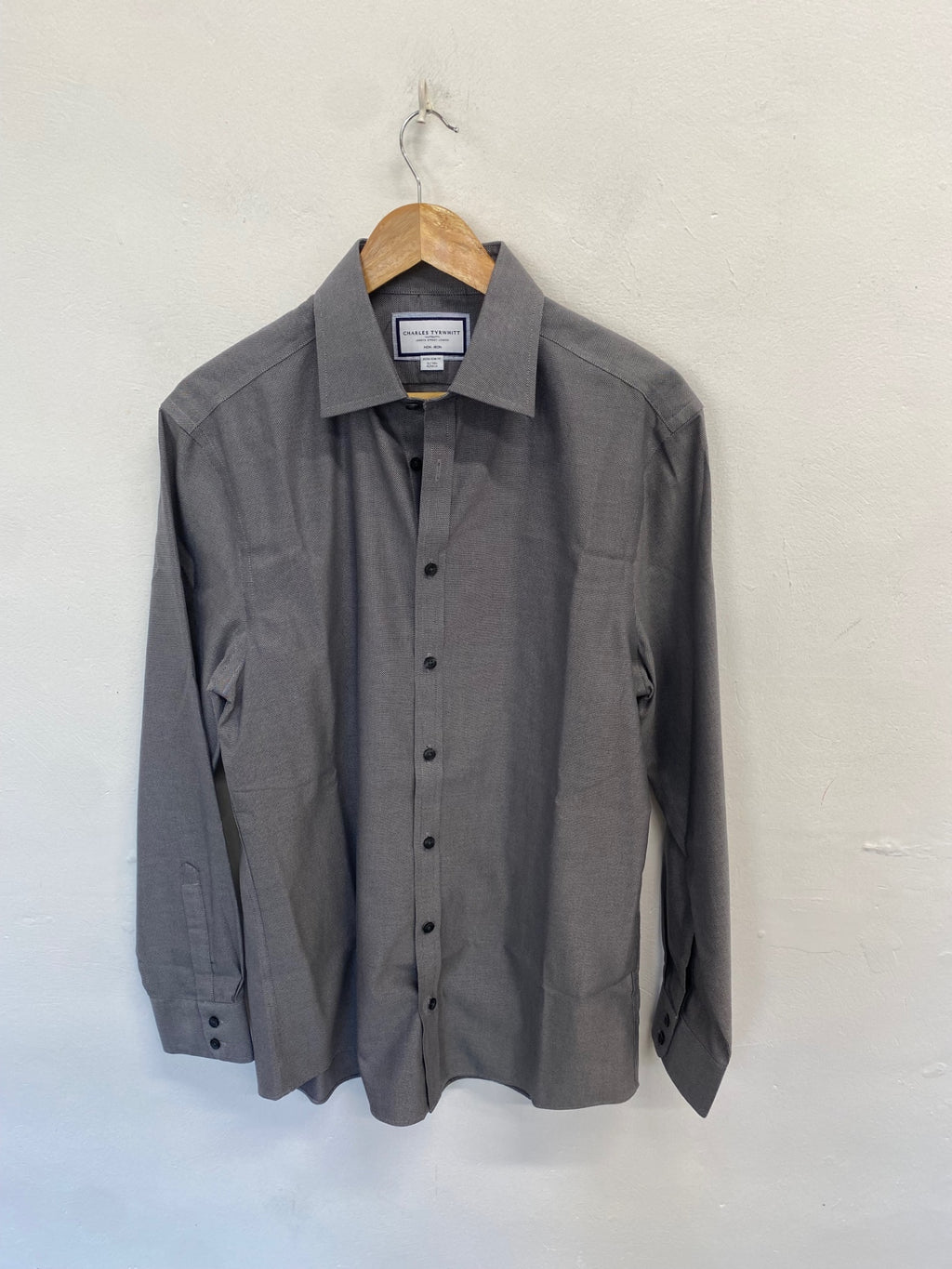 Classic Charles Tyrwhitt Shirt 16" Grey smart formal GL568