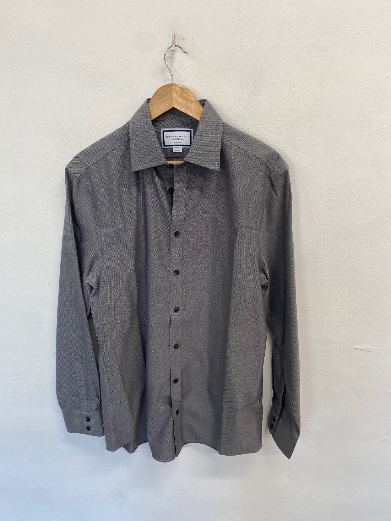 Classic Charles Tyrwhitt Shirt 16" Grey smart formal GL568