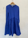 Stunning COS Midi Dress UK 10 Blue fit flare DM561
