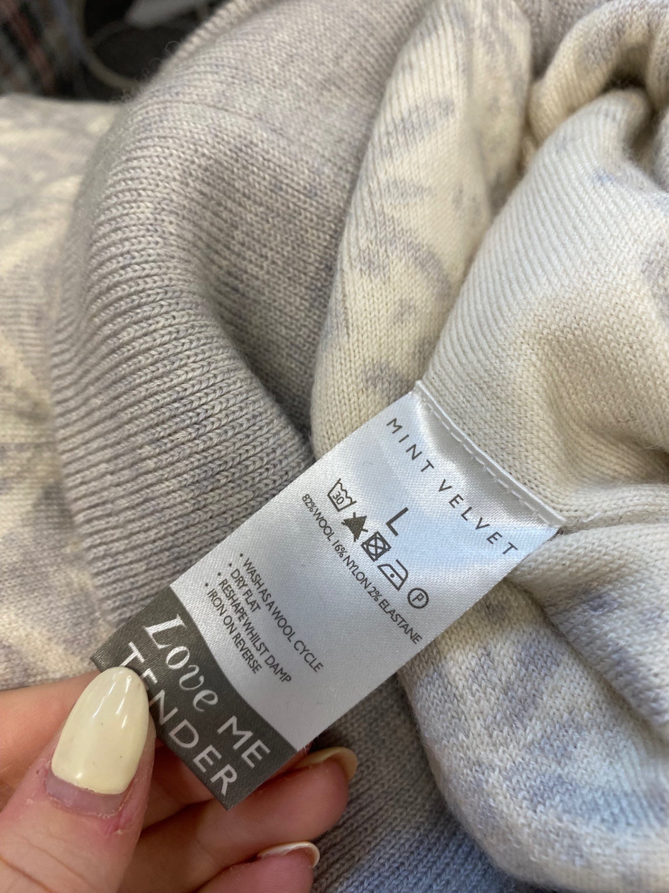 Stunning hÿge mint velvet Harem trousers UK 12 Grey Beige wool SO560