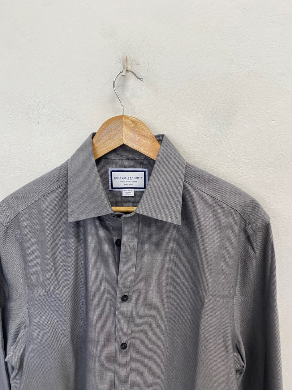 Classic Charles Tyrwhitt Shirt 16" Grey smart formal GL568
